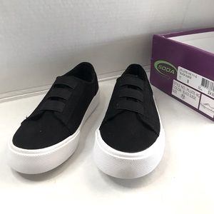 Girls Black Suede Sneakers
